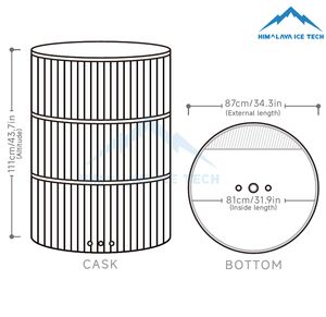 Baignoire <span class=keywords><strong>de</strong></span> trempage froid <span class=keywords><strong>de</strong></span> luxe pour la maison - Extérieur en <span class=keywords><strong>bois</strong></span> composite, intérieur en acier inoxydable 304, pour les rituels <span class=keywords><strong>de</strong></span> récupération en jardin et en cour - Product Image 3