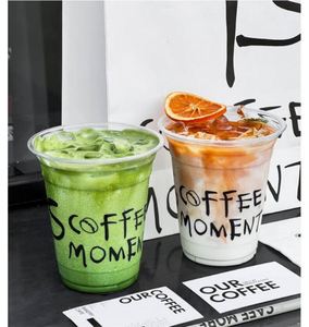 Vasos Desechables Transparentes de PET de 12 oz (360 ml) para Batidos, Smoothies y Helados, con Tapas y Logotipo Personalizado Impreso - Product Image 3