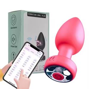 Vibrateur <span class=keywords><strong>anal</strong></span> et vaginal sans fil long, télécommande <span class=keywords><strong>Bluetooth</strong></span> pour application 2025, jouet sexuel pour femmes - Product Image 2