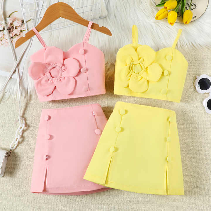 Cute suspender skirt two-piece set  KF70385