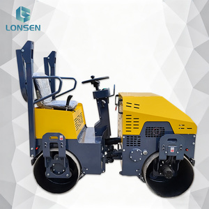 Rouleau vibratoire à double tambour LS10H pour la construction routière, force excitante de 25 kN, largeur du tambour de 800 mm, pompe à moteur de 1 tonne, roulement à billes - Product Image 6