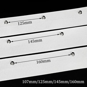Cinta para Cortinas con Pliegues Ondulados, Tela de Poliéster Blanca de 6 CM y Gancho de Aluminio - Accesorio para Cortinas con Pliegues en S, Bloqueador Solar - Product Image 2