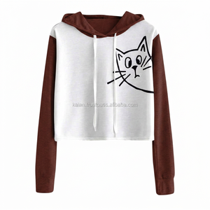 KFHW04 <span class=keywords><strong>felpa</strong></span> in pile di cotone 100% <span class=keywords><strong>con</strong></span> stampa personalizzata <span class=keywords><strong>bianco</strong></span> Crop Top <span class=keywords><strong>felpa</strong></span> invernale <span class=keywords><strong>con</strong></span> <span class=keywords><strong>colletto</strong></span> <span class=keywords><strong>con</strong></span> cappuccio all'ingrosso - Product Image 2