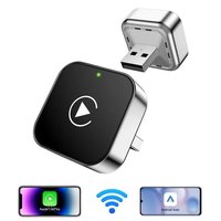 Adaptador Inalámbrico CarPlay 2 en 1 para Autos Android con Diseño Mini USB de KAIWO, Conexión Estable para Apple CarPlay