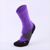 Chaussettes de sport d'élite pour hommes et femmes, pour le basketball, le cyclisme, la randonnée estivale, le tennis, le ski, le vélo et le cyclisme (anti-dérapantes)