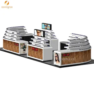 小売木製サングラスディスプレイ2021サロンキオスク家具デザイン小売木製レイバンサングラスキオスク