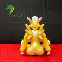 2026 Hongyi Cartoon Renamon Jouet de piscine gonflable personnalisé, Ballon rose adorable Renamon Squeak Party