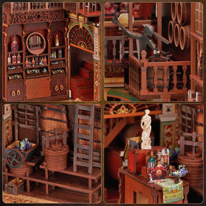 Minicity 3D Holz Miniatur Buch Nook Bücherregal Roaring Twenties Speakeasy Puppenhaus mit Staubs chutz - Product Image 4