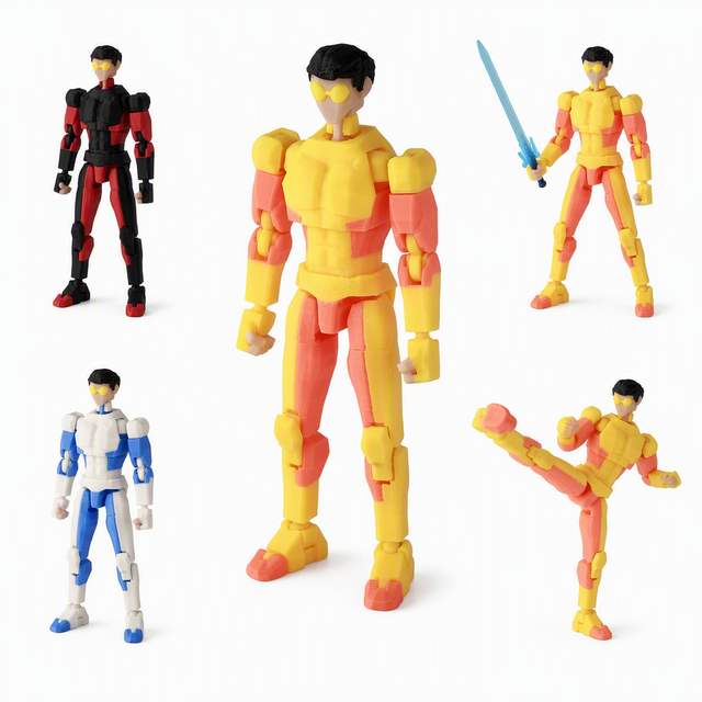 Solar Vanguard FDM 3D Printed Articulated Action Figure Futuristic Warrior Model Toy Customized Color Full Joint Movement OEM