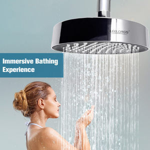 Leelongs Economic Cheap ABS <strong>Plastic</strong> 15cm <strong>Fixed</strong> 6inch Round <strong>Shower</strong> <strong>Head</strong> with Square Soft Nozzles - Product Image 6