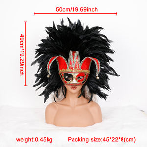 <span class=keywords><strong>Masque</strong></span> de cosplay en plumes véritables douces de style vénitien pour femme, <span class=keywords><strong>fait</strong></span> <span class=keywords><strong>main</strong></span>, couleur personnalisée, taille personnalisée, pour festival, activité, fête - Product Image 6
