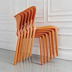 Silla de Comedor Moderna Apilable de Plástico PP con Respaldo Hueco – Silla Ergonómica para Restaurante y Cafetería al por Mayor - Product Image 2