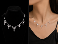 Collier de luxe en fausses perles avec nœud, plaqué or 18 carats, en argent, avec longue pampille de perles épaisses, parure de bijoux pour femme