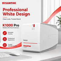 SANTAK K1000 Pro Sistema de Alimentación Ininterrumpida (UPS) Inteligente y Silencioso de 600W con Protección Contra Sobretensiones y Estabilización Automática de Voltaje
