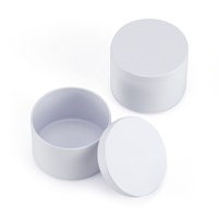 Boîtes cylindriques en fer blanc mat noir et blanc de 4 oz pour bougies DIY, fabrication de bougies parfumées, emballage cadeau, vente en gros en vrac