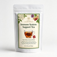 Teh Herbal Pendukung Sistem Imun Campuran Elderberry Echinacea Astragalus Teh Kemasan untuk Kesehatan Musiman Sehari-hari 3g*30 Sachet