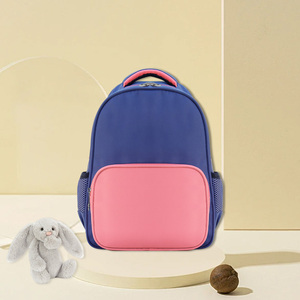 Sacs à dos scolaires de bonne qualité pour lycéens et étudiants, blanc et bleu ciel - Product Image 3