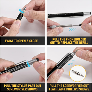 Bộ bút đa năng <span class=keywords><strong>6</strong></span> trong 1, giải pháp tùy chỉnh cho bộ quà tặng mẫu, nhà cung cấp gốc, bán buôn, giao hàng tận nơi (DDP), sẵn sàng giao hàng - Product Image 4