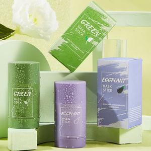 Mascarilla Facial de Arcilla para el Cuidado de la Piel, 40g, Limpia Poros, Controla la Grasa, Mascarilla en Barra de Té Verde y Berenjena, Venta al Por Mayor - Product Image 2