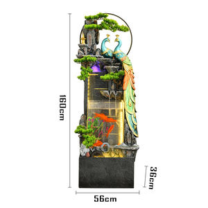 Nouvelle <span class=keywords><strong>fontaine</strong></span> <span class=keywords><strong>d</strong></span>'eau <span class=keywords><strong>zen</strong></span> de style chinois, ornements de rocaille, salon intérieur, balcon, bureau, palier, cadeau porte-bonheur - Product Image 6