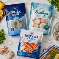 Bolsa de Plástico Personalizada para Almacenamiento de Pescado y Camarones Congelados, con Sellado de Tres Lados y Alta Barrera, Impresión Personalizada