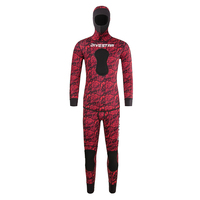 DIVESTAR Wetsuit Pria 3mm Neoprene Kamuflase untuk Spearfishing, Tahan Lama, Anti Air, Bernapas, Ukuran Besar, Lapisan Dalam Open Cell