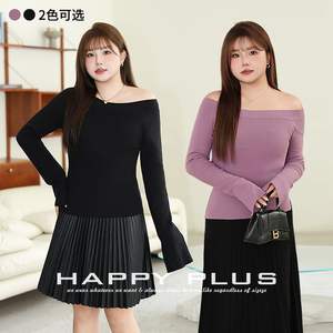 Top de Punto Ajustado para Mujer Runqi, Hombros Descubiertos, Color Sólido, Manga Larga, Grosor Medio, Suave, con Etiqueta - Product Image 4