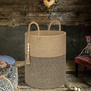 Panier de rangement pour vêtements sales en coton réutilisable, style moderne, imperméable, grande capacité, durable, avec poignée, pour couvertures et <span class=keywords><strong>linge</strong></span> - Product Image 3