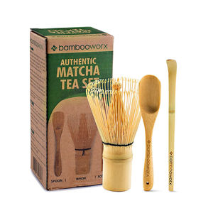 Newell mango largo personalizado niños <span class=keywords><strong>juguete</strong></span> Matcha té verde polvo bambú Chasen Matcha batidor Matcha <span class=keywords><strong>herramientas</strong></span> y estuche con cuchara - Product Image 1