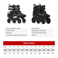 Patins à roulettes de slalom en ligne pour adultes, grande taille 3*110 mm, patins de course avec cadre en aluminium, châssis en PP, chaussures de patinage avec roues en PU