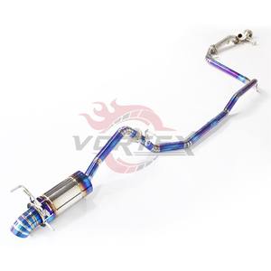 ท่อไอเสีย Vortex Sports Racing สำหรับ Fit GK5 Jazz-Titanium Alloy สีฟ้าเบิร์นท์ หนา 1.2 มม. - Product Image 1