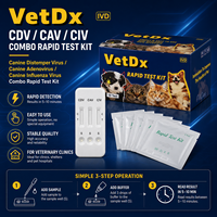 CDV/CAV/CIV Canine Distemper Adenovirus Influenza Virus Combo Sneltestkit voor honden