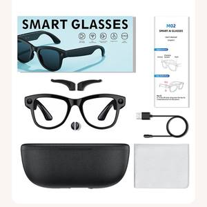 Lunettes intelligentes M02 avec caméra 8 mégapixels, station de charge, vidéo anti-tremblement, traduction en temps réel par IA, mémoire 32 Go - Product Image 1