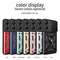 Funda trasera neutra de armadura Simple con todo incluido para Redmi 13C 4G, funda protectora para teléfono móvil, Protector de cámara integrado Push