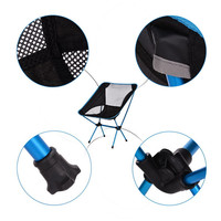 Chaise pliante en maille d'aluminium ultra-légère, portable, pour le camping, la pêche, le pique-nique, la plage, les loisirs, le glamping