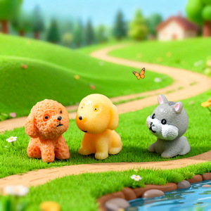 Mini Figura de Perro de Resina, Linda y Creativa, para Micro Paisajes, Simulación de Perro de Dibujos Animados, Accesorios de Decoración DIY - Product Image 4