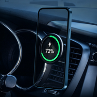 Support magnétique pour téléphone portable avec chargeur sans fil pour sortie d'air de voiture en ABS