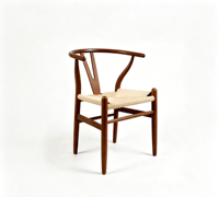 Fauteuil rembourré moderne avec structure en bois massif, assise et dossier rembourrés, chaise d'appoint ergonomique pour salle à manger, salon, bureau, café