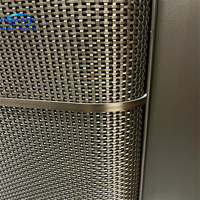 Maille décorative architecturale pour cloison intérieure, maille tissée en acier inoxydable pour écran de bureau