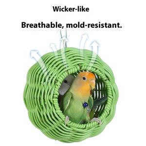 2025 yeni doğal <span class=keywords><strong>Rattan</strong></span> güvenli ve toksik olmayan papağan yuvalama askı uyuyan, kuş kafesi aksesuarları ile dinlenme için uygun - Product Image 3