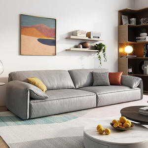 Deux places vert sarcelle luxe moderne top grain en cuir véritable meubles canapé salon ensemble - Product Image 3