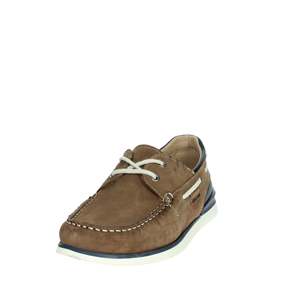 Chaussures bateau pour homme Baerchi, à lacets, en cuir marron, décontractées - Product Image 6