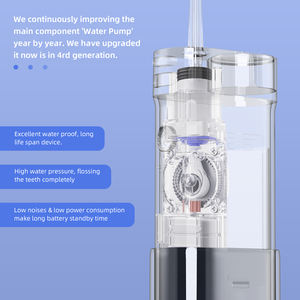 Flosser de agua con batería fuerte, <span class=keywords><strong>irrigador</strong></span> oral de hilo <span class=keywords><strong>recomendado</strong></span> por dentista potente de 200ml para uso <span class=keywords><strong>dental</strong></span> oral - Product Image 3