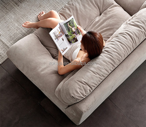 Sofá Seccional de lujo con hebilla, gran oferta, tapicería de tela esmerilada, sofá de nube <span class=keywords><strong>sin</strong></span> lavado, sofá para sala de estar <span class=keywords><strong>sin</strong></span> brazo - Product Image 4