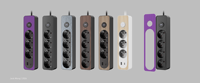 Regleta de enchufes de madera estándar UE OEM/ODM con 3 tomas de CA de 16A, interruptor, puertos USB-A y Tipo-C para mesa, PP