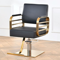 Chaise de salon de coiffure moderne en or rose à prix avantageux, équipement de salon de coiffure, chaises de barbier pour salon de beauté