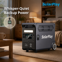 Solarplay 3600W LiFePO4 Stasiun Daya Portabel 3840Wh Generator Tenaga Surya UPS untuk Darurat Rumah dan RV Off Grid DE Stock
