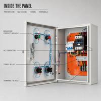 Boîtier de distribution MCB en acier inoxydable IP66, coffret de commande électrique