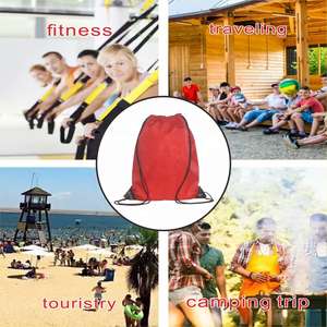 Sac à dos à cordon en polyester pour marathon, gym, voyage, sport, avec logo personnalisé, sac à dos cadeau en polyester 210D - Product Image 6