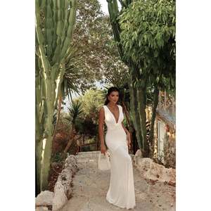 Robe trapèze blanche pour femme avec détails roses, taille empire, style simple, en polyester, pour soirée, taille XL, avec décoration en dentelle 3D - Product Image 5